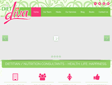 Tablet Screenshot of dietdiva.net